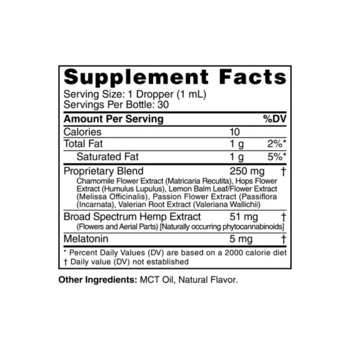 Broad Spectrum CBD PM Oil Tincture BROAD SPECTRUM - MINT - 1500MG - 30 ML